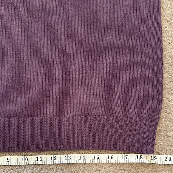 Eddie Bauer Cotton ANGORA Rabbit Hair Nylon Sweater XL Purple Crewneck Pullover - Picture 7 of 10